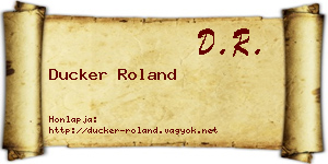Ducker Roland névjegykártya