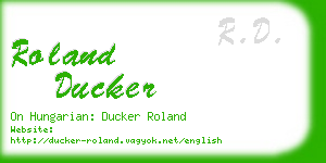 roland ducker business card